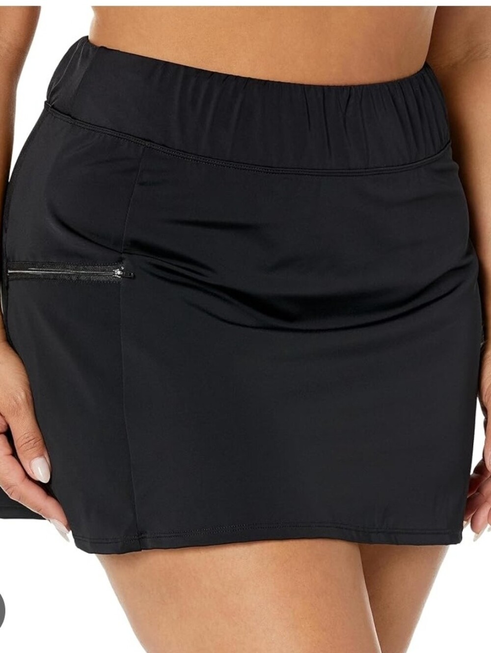 Fit 4 U women's black swim skort, SIZE 14